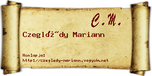 Czeglédy Mariann névjegykártya